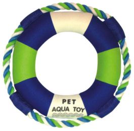 Pet Life Â® 'Life Raver' Rounded Squeaking and Jute Rope Floating Dog Toy