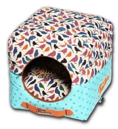 Touchdog Â® Chirpin-Avery Convertible and Reversible Squared 2-in-1 Collapsible Dog House Bed