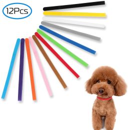 12 Colors Whelping Puppy ID Collars Adjustable Double-Sided Pet ID Bands (size: Standard)