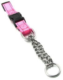 Pet Life Â® 'Tutor-Sheild' Martingale Safety and Training Chain Dog Collar (Color: pink, size: large)