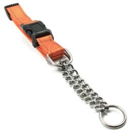 Pet Life Â® 'Tutor-Sheild' Martingale Safety and Training Chain Dog Collar (Color: orange, size: small)