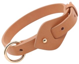 Pet Life Â® 'Ever-Craft' Boutique Series Adjustable Designer Leather Dog Collar (Color: brown, size: medium)