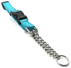 Pet Life Â® 'Tutor-Sheild' Martingale Safety and Training Chain Dog Collar (Color: Blue, size: small)