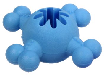 Pet Life Â® 'Quadra-Bone' TPR Treat Dispensing Durable Dog Toy (Color: Blue)