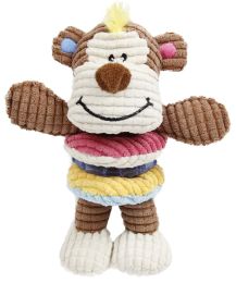 Pet Life Â® 'Hugga-Bear' Plush Squeaking and Rubber Teething Newborn Puppy Dog Toy (Color: brown)