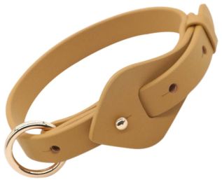 Pet Life Â® 'Ever-Craft' Boutique Series Adjustable Designer Leather Dog Collar (Color: Apricot, size: medium)