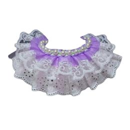 Beads Violet Princess Retro Style Lace Collar Handmade Cat/Dog Necklace 8.2-11.2