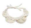 Adjustable Pet Collar With Pearl Lovely Princess Dog Cat Necklace 9-18 inches, Beige
