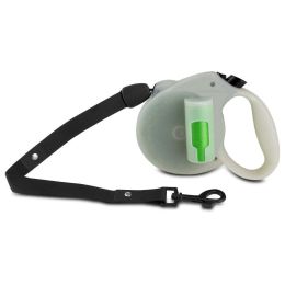 Pet Leash Retractable Leash With Green Pick-up Bags And Glow In The Dark
