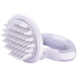 Pet Life Â® 'Gyrater' Swivel Travel Silicone Massage Grooming Pet Brush