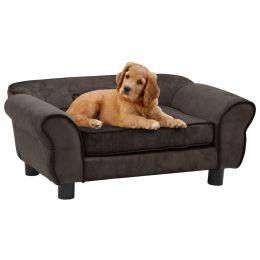 Dog Sofa Brown 28.3"x17.7"x11.8" Plush