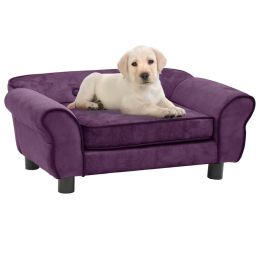 Dog Sofa Burgundy 28.3"x17.7"x11.8" Plush