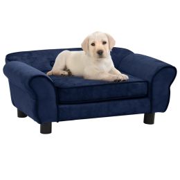 Dog Sofa Blue 28.3"x17.7"x11.8" Plush