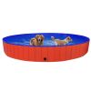 Foldable Dog Swimming Pool Red 118.1"x15.7" PVC