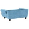 Dog Sofa Turquoise 28.3"x17.7"x11.8" Plush