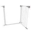 Steel pipe white fence 72 * 76cm + 2.8 "pet safety fence Dog Fence Dog Fence Pet Fence stair railing protection fence extension  YJ