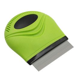 Pet Life Â® 'Grazer' Handheld Travel Grooming Cat and Dog Flea and Tick Comb (Color: Green)