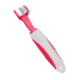 Pet Life Â® 'Denta-Clean' Dual-Sided Action Bristle Pet Toothbrush (Color: pink)