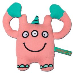 Touchdog Â® Cartoon Three-eyed Monster Plush Dog Toy (Color: pink)