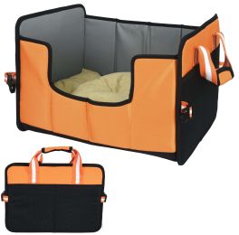 Pet Life Â® 'Travel-Nest' Folding Travel Cat and Dog Bed (Color: orange, size: small)