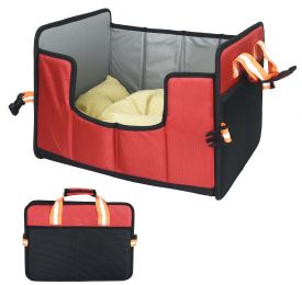 Pet Life Â® 'Travel-Nest' Folding Travel Cat and Dog Bed (Color: Red, size: small)