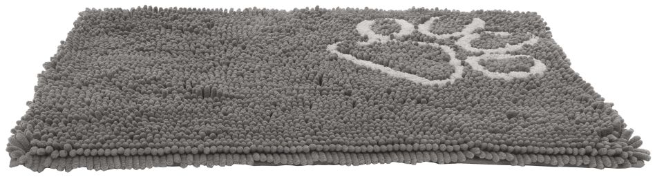Pet Life Â® 'Fuzzy' Quick-Drying Anti-Skid and Machine Washable Dog Mat (Color: Grey)