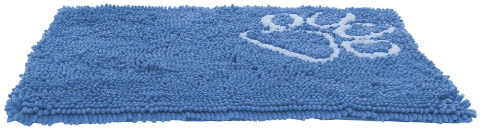 Pet Life Â® 'Fuzzy' Quick-Drying Anti-Skid and Machine Washable Dog Mat (Color: Blue)
