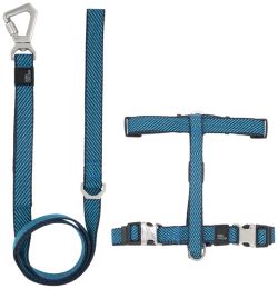 Pet Life Â® 'Escapade' Outdoor Series 2-in-1 Convertible Dog Leash and Harness (Color: Blue, size: large)