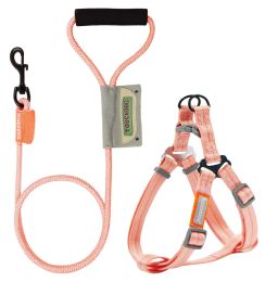 Touchdog Â® 'Macaron' 2-in-1 Durable Nylon Dog Harness and Leash (Color: pink, size: small)