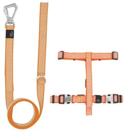 Pet Life Â® 'Escapade' Outdoor Series 2-in-1 Convertible Dog Leash and Harness (Color: orange, size: large)