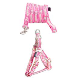 Touchdog Â® 'Faded-Barker' Adjustable Dog Harness and Leash (Color: pink, size: large)