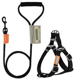 Touchdog Â® 'Macaron' 2-in-1 Durable Nylon Dog Harness and Leash (Color: Black, size: small)