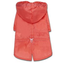 Touchdog Â® Split-Vent Designer Waterproof Dog Raincoat (Color: Red, size: medium)