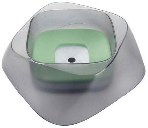 Pet Life Â® 'Hydritate' Anti-Puddle Cat and Dog Drinking Water Bowl (Color: Green)