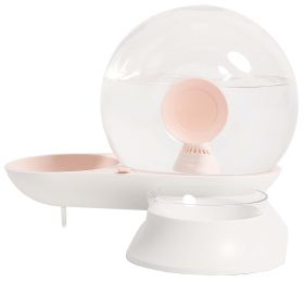 Pet Life Â® 'Auto-Myst' Snail Shaped 2-in-1 Automated Gravity Pet Filtered Water Dispenser and Food Bowl (Color: pink)