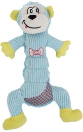 Pet Life Â® 'Cuddle Plush' Mesh and Plush Squeaking Dog Toy (Color: light blue)
