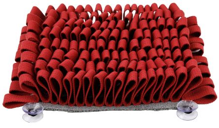 Pet Life Â® 'Sniffer Grip' Interactive Anti-Skid Suction Pet Snuffle Mat (Color: Red)