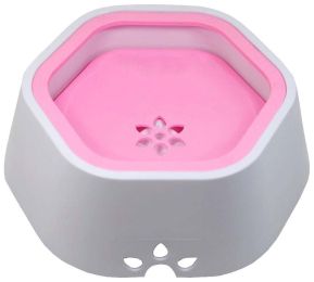 Pet Life Â® 'Everspill' 2-in-1 Food and Anti-Spill Water Pet Bowl (Color: pink)