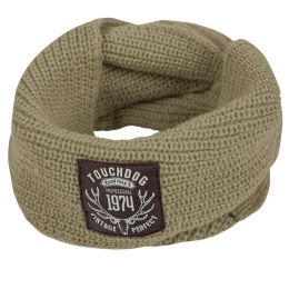Touchdog Â® Heavy Knitted Winter Dog Scarf (Color: Khaki)