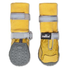Dog Helios Â® 'Traverse' Premium Grip High-Ankle Outdoor Dog Boots (Color: yellow, size: X-Small)