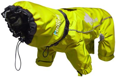 Dog Helios Â® Weather-King Ultimate Windproof Full Bodied Pet Jacket (Color: yellow, size: X-Small)