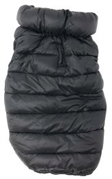 Pet Life Â® 'Pursuit' Quilted Ultra-Plush Thermal Dog Jacket (Color: Black, size: medium)