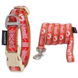 Touchdog Â® 'Funny Bun' Tough Stitched Embroidered Collar and Leash (Color: Red, size: small)
