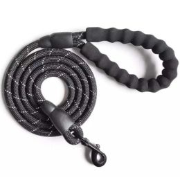 5FT Rope Leash w/ Comfort Handle (Color: Black)