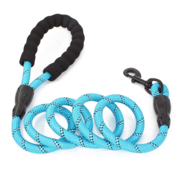 5FT Rope Leash w/ Comfort Handle (Color: Blue)