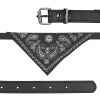 Adjustable Bandana Leather Pet Collar Triangle Scarf